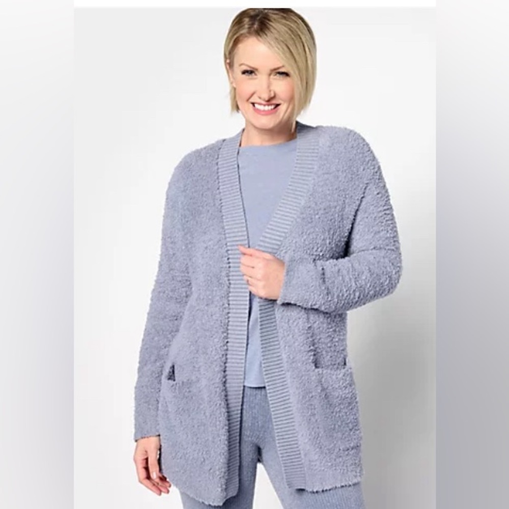 ⭐️Barefoot Dreams CozyChic Ribbed Knit Trim Cardigan NWT XS